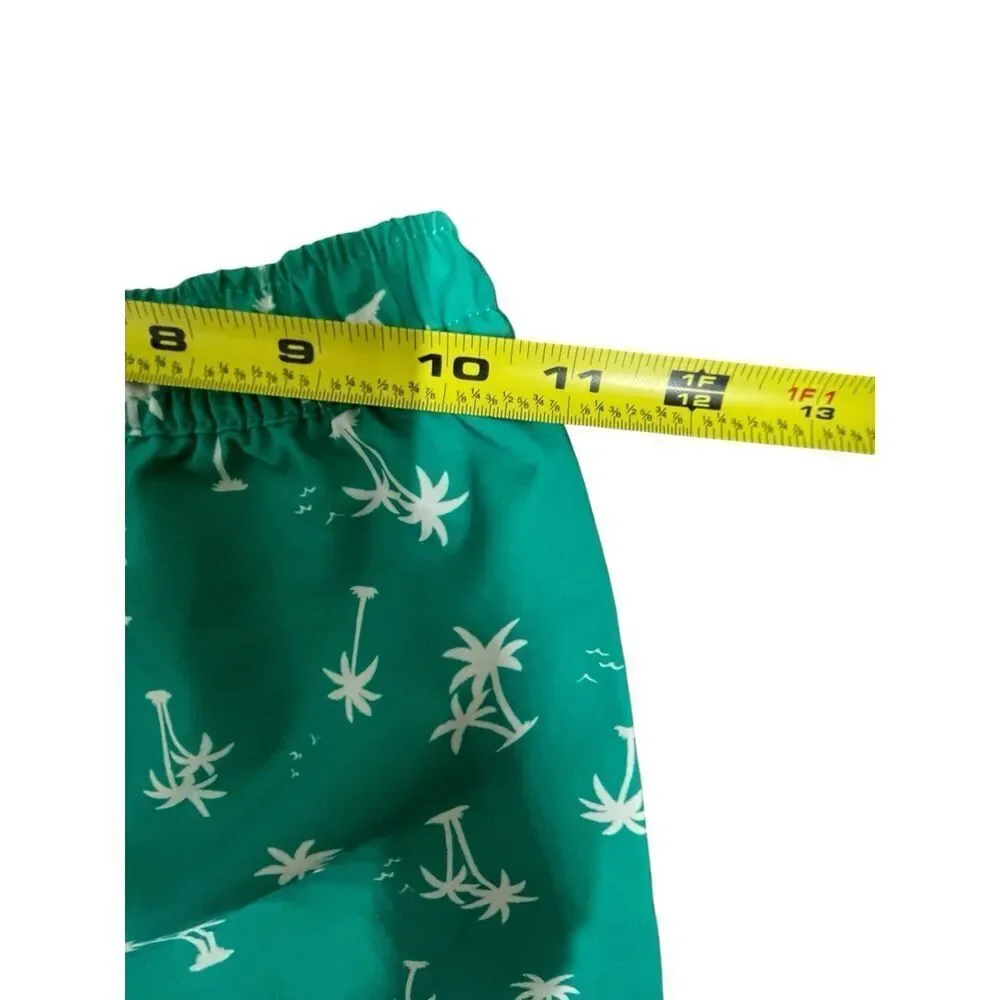 Wonder Nation Green Palm Tree Swim Trunks Shorts Kids Size 5T